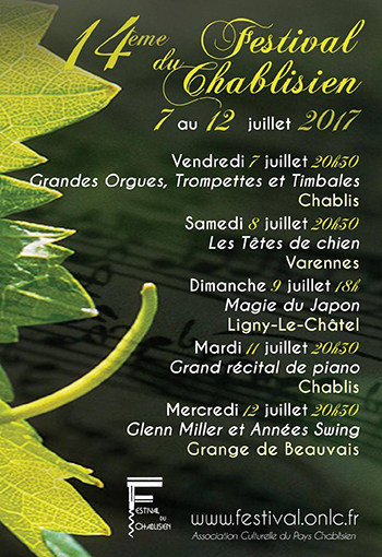 Affiche du 14e festival Chablisien 2017