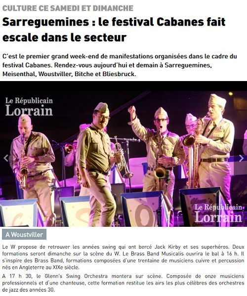 article Républicain Lorrain, culture et festival cabanes Moselle