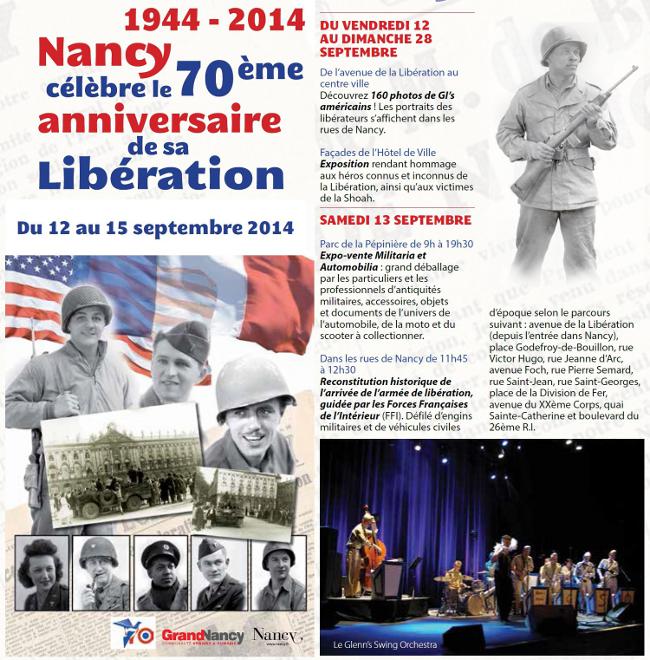 Commemoration du 70eme anniversaire de la liberation de nancy Glenn's Swing Orchestra en concert
