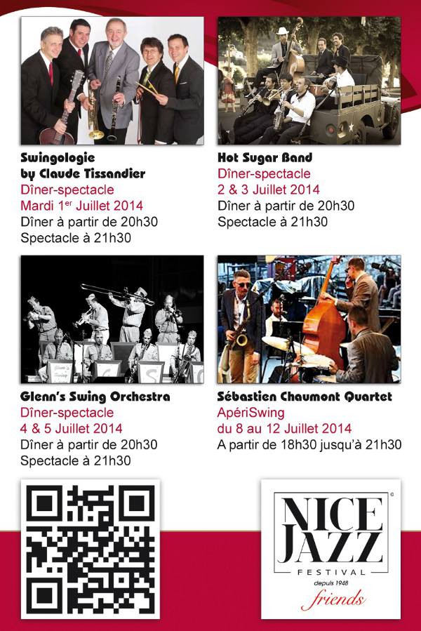 Nice Jazz Festival 2014 Diner spectacles swing Affiches concert