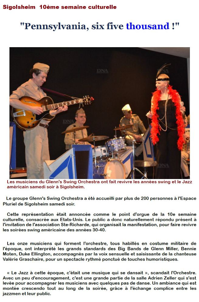 Pennsylvania six five thousand Article de presse Dernieres nouvelles alsace