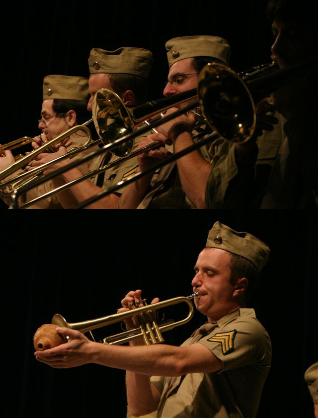 trompettes et trombones de l'orchestre de jazz