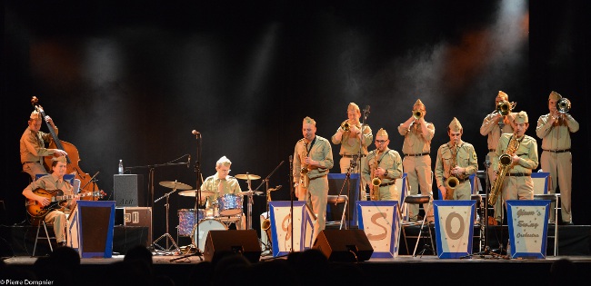 Tutti de l'orchestre, photo pour le livre d'or du glenn's swing orchestra